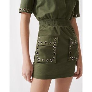 Maje Khaki Safari Style Dress